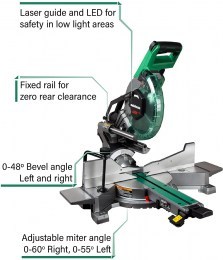 METABO Double Bevel Sliding Miter Cutter with Laser Marker6